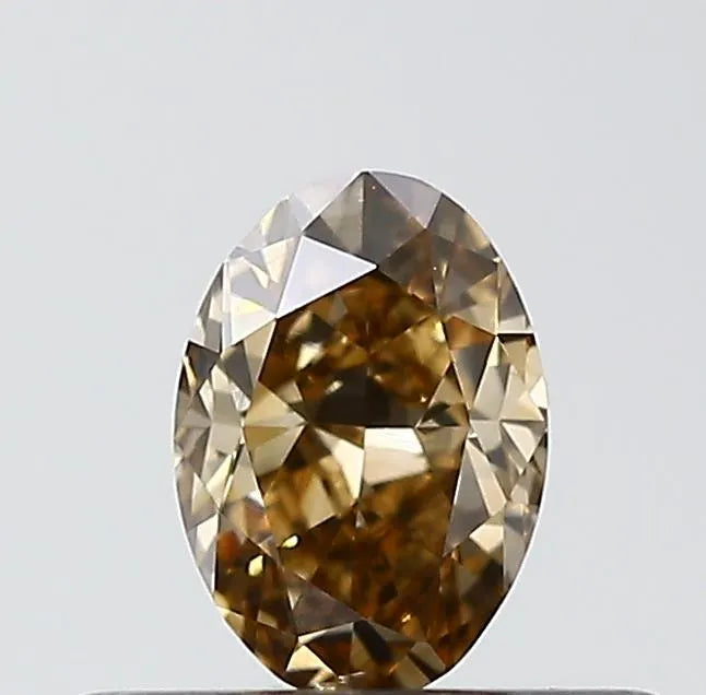 0.30ct Oval Natural Diamond (Colour Brown, Clarity VS2, Cut GD, IGI Certified)