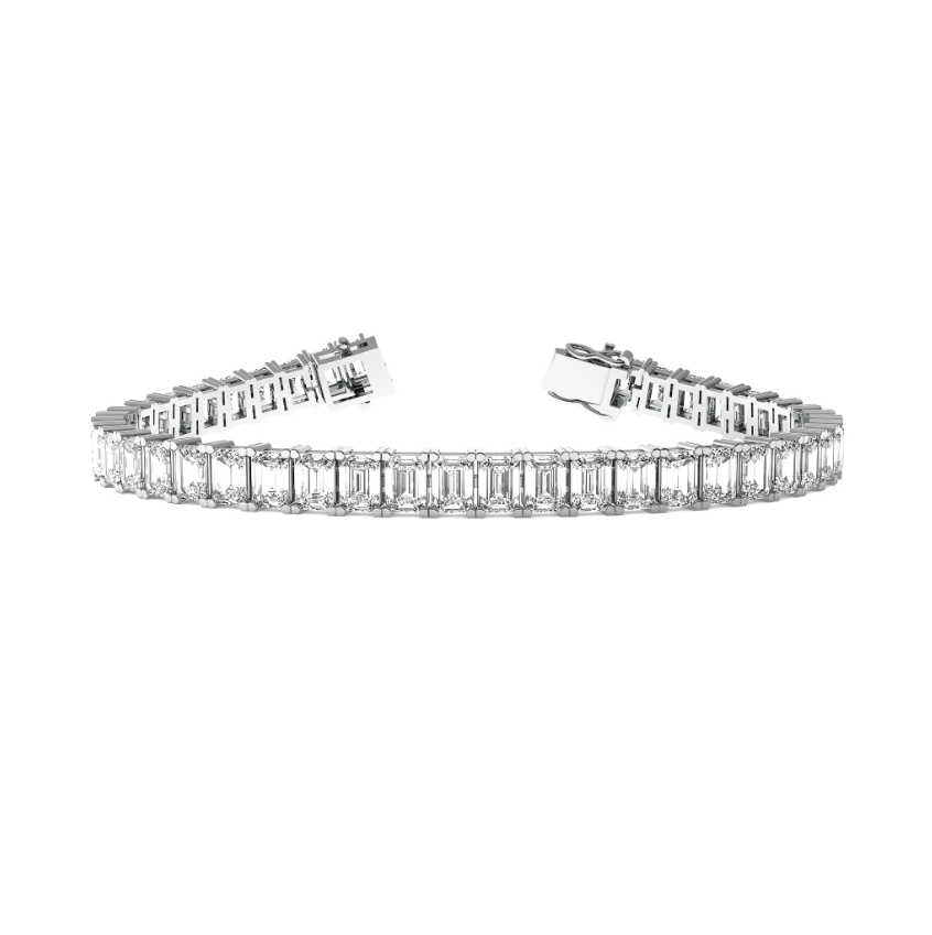 EMERALD CUT DIAMOND TENNIS BRACELET
