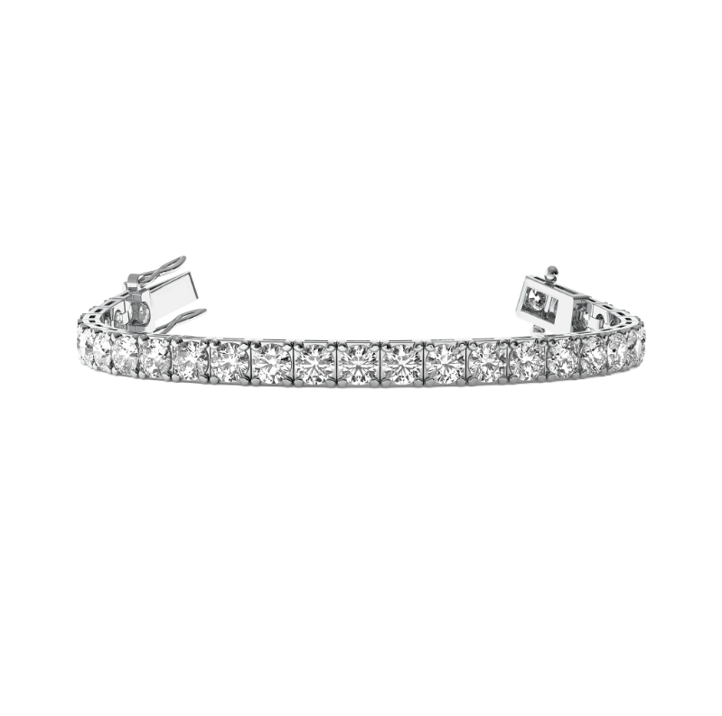 4-PRONG BOX ROUND DIAMOND TENNIS BRACELET