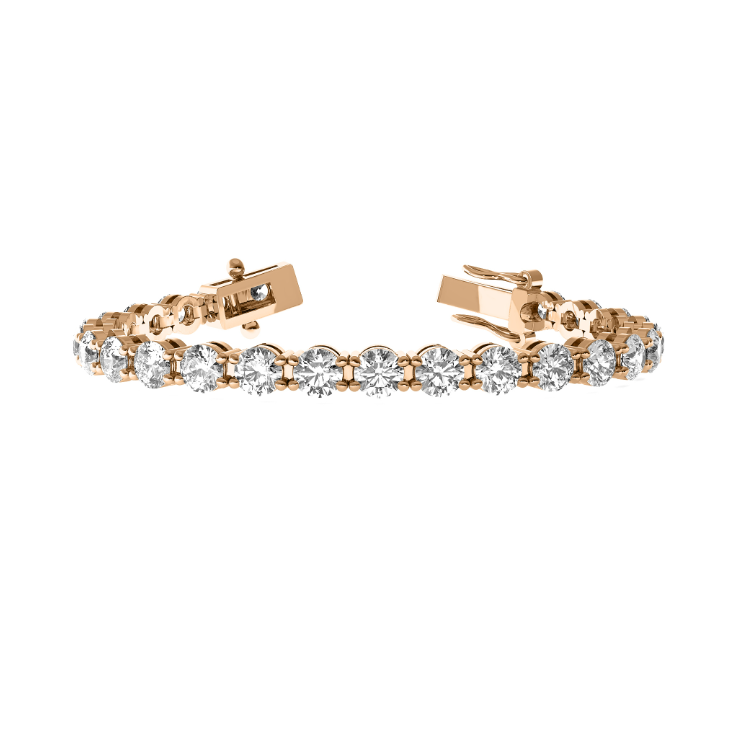 CLOSE 4-PRONG ROUND DIAMOND TENNIS BRACELET