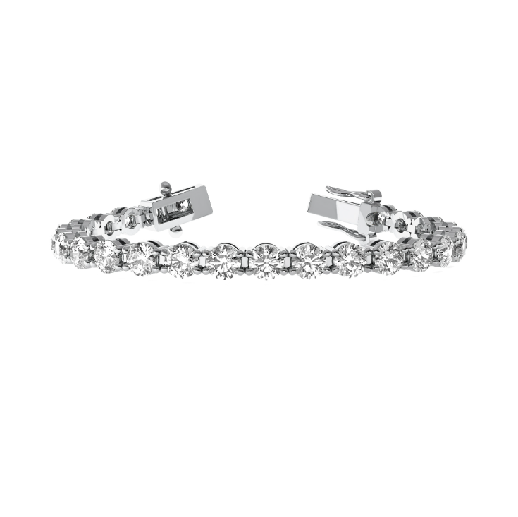 CLOSE 4-PRONG ROUND DIAMOND TENNIS BRACELET