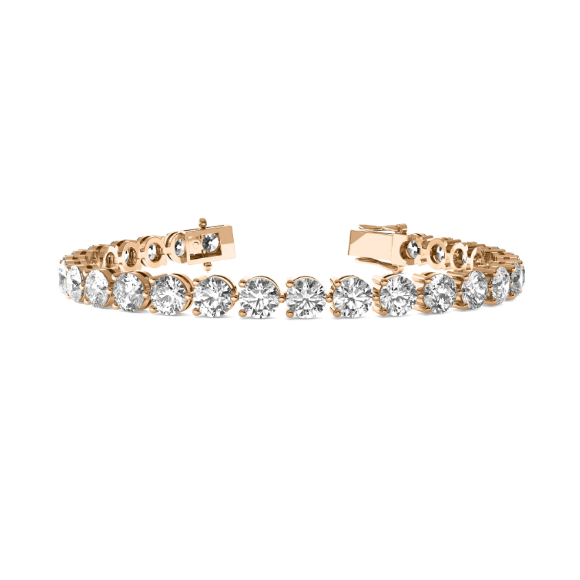 A 3-prong diamond tennis bracelet.