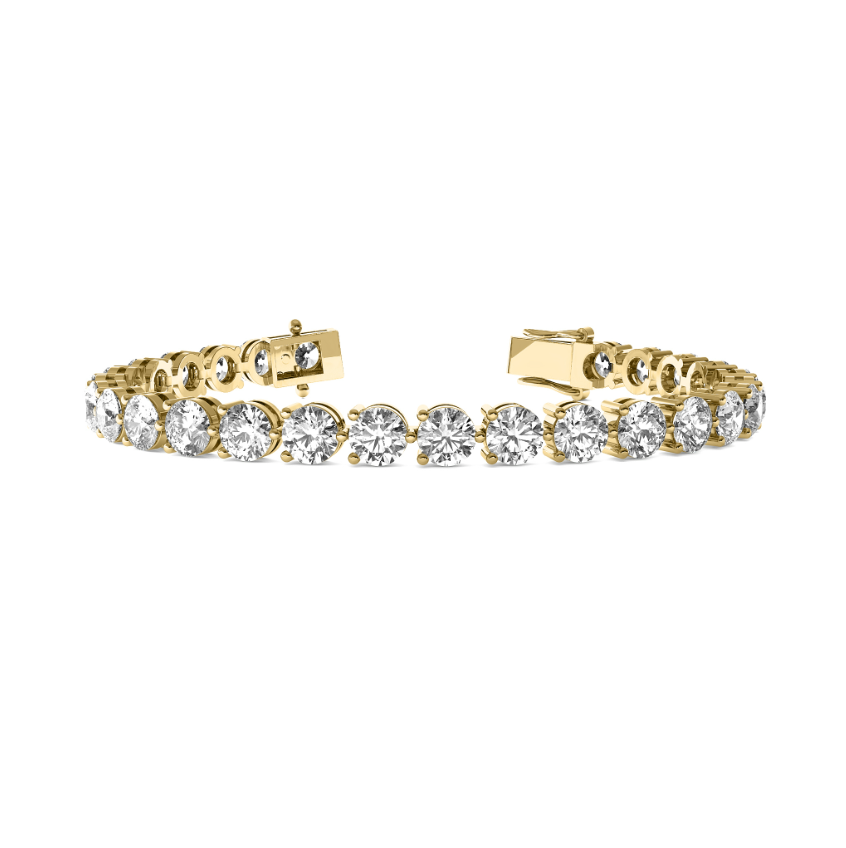 3-PRONG ROUND DIAMOND TENNIS BRACELET