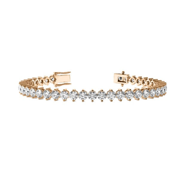 2-PRONG ROUND DIAMOND TENNIS BRACELET