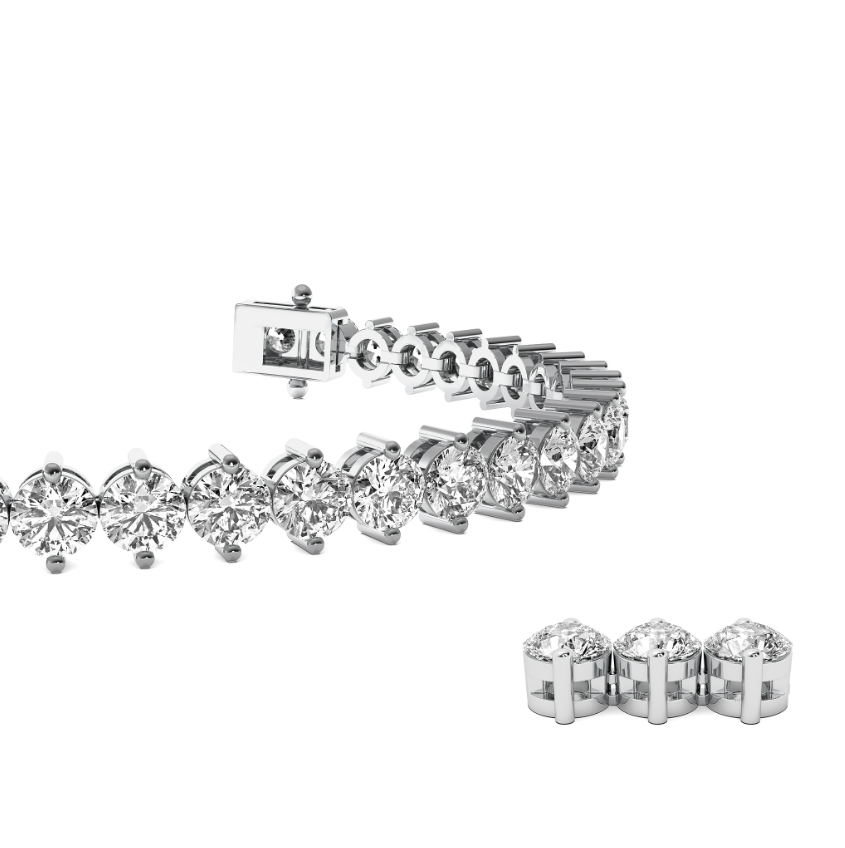 2-PRONG ROUND DIAMOND TENNIS BRACELET