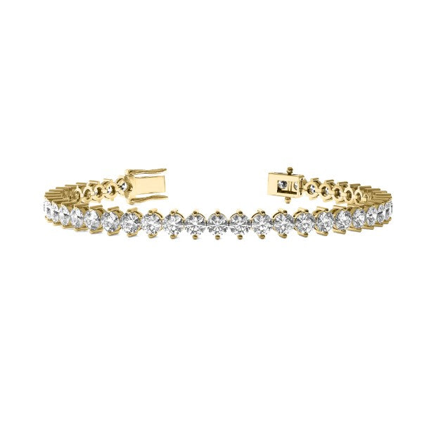 2-PRONG ROUND DIAMOND TENNIS BRACELET
