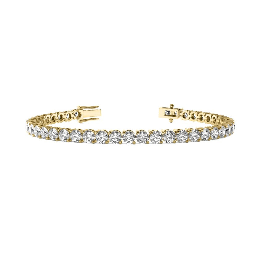 2-PRONG ANGLE ROUND DIAMOND TENNIS BRACELET