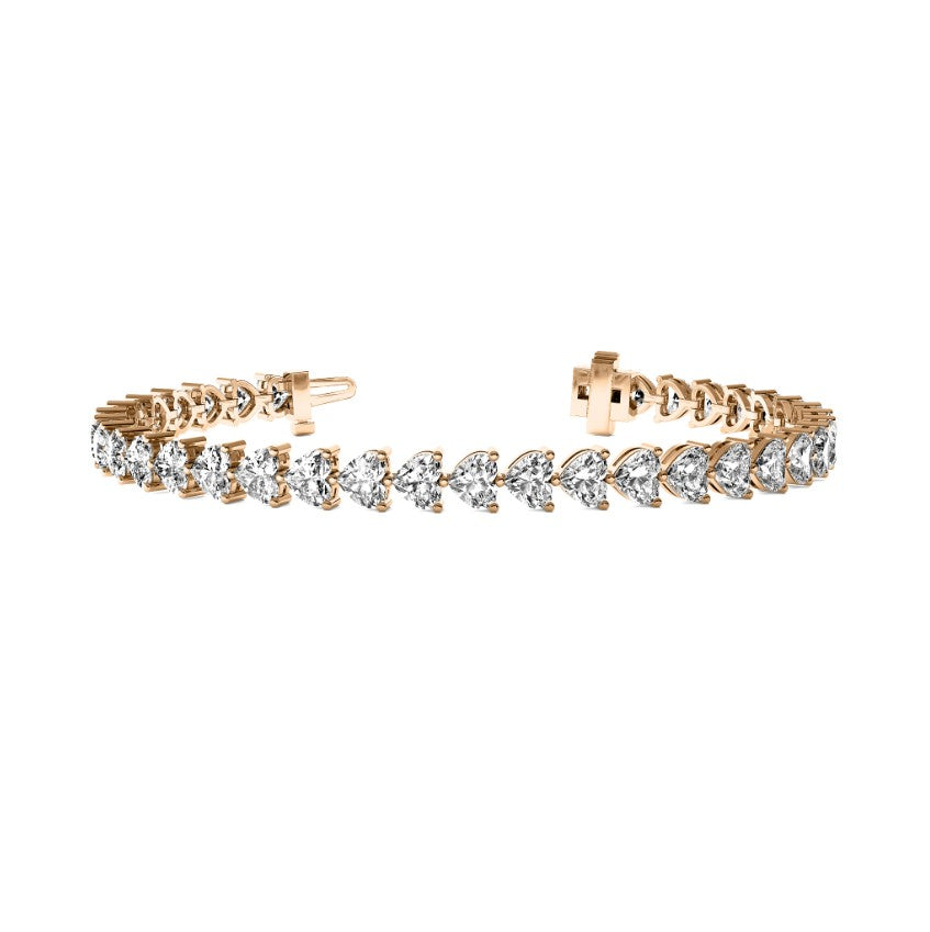HEART DIAMOND EAST-WEST TENNIS BRACELET