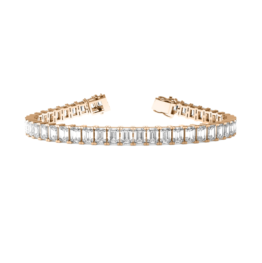 EMERALD CUT DIAMOND TENNIS BRACELET