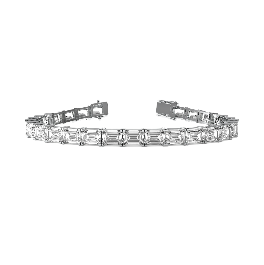 EMERALD CUT DIAMOND EAST-WEST TENNIS BRACELET