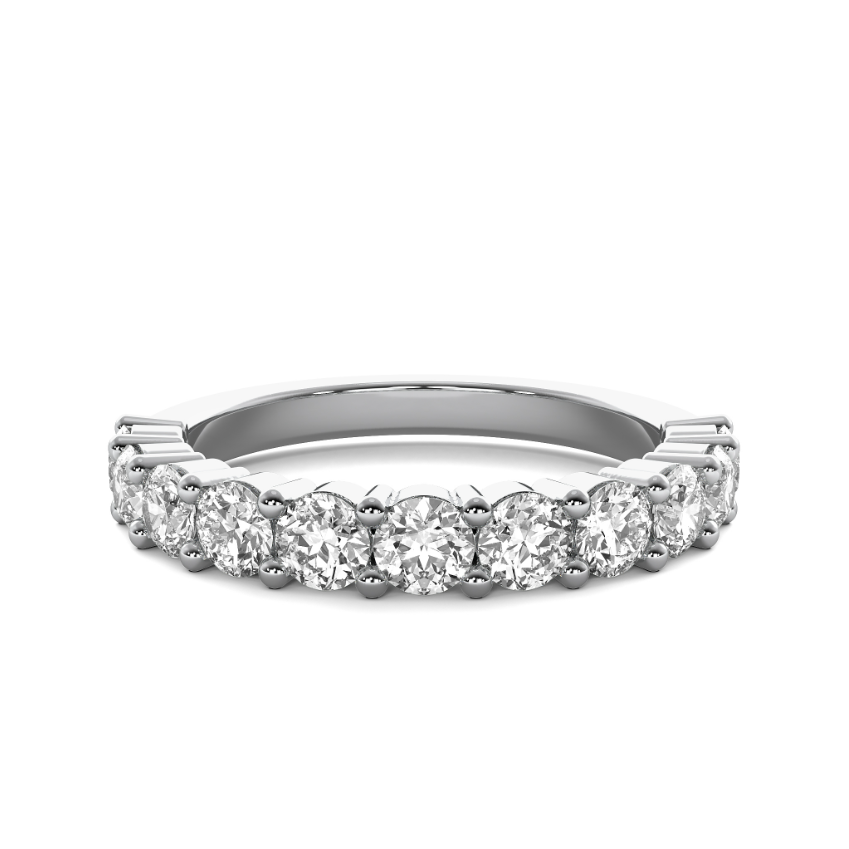 FLAT SHANK COMMON PRONG WEDDING BAND