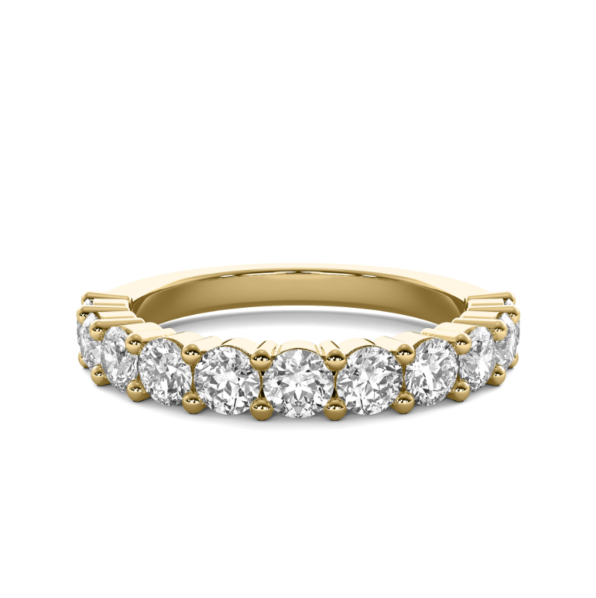 FLAT SHANK COMMON PRONG WEDDING BAND