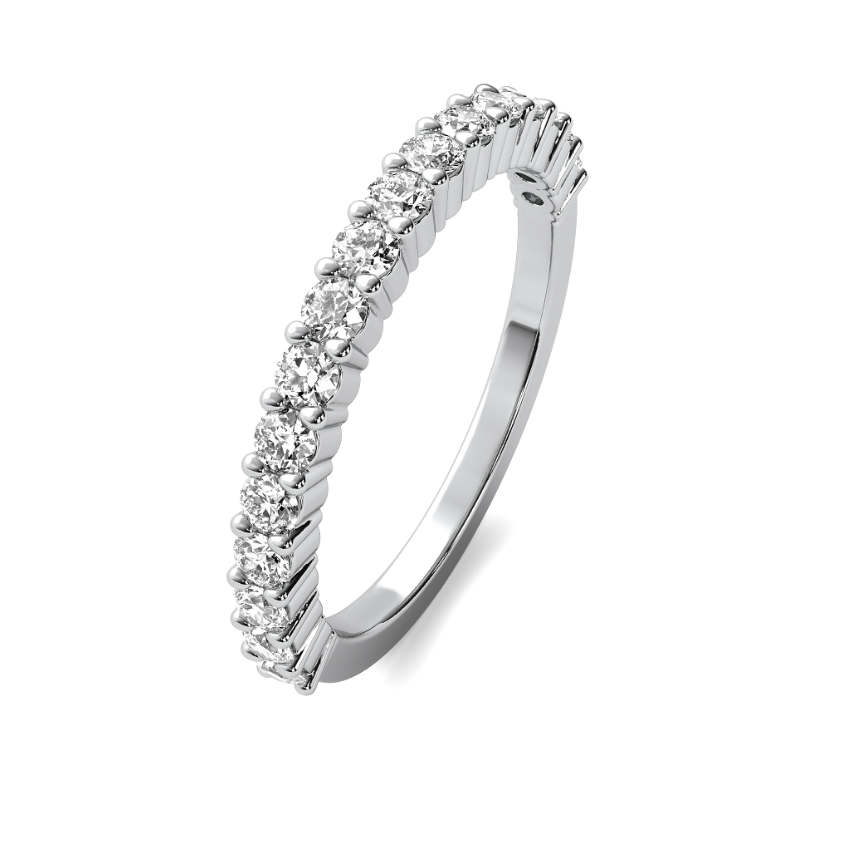 FLAT SHANK COMMON PRONG WEDDING BAND