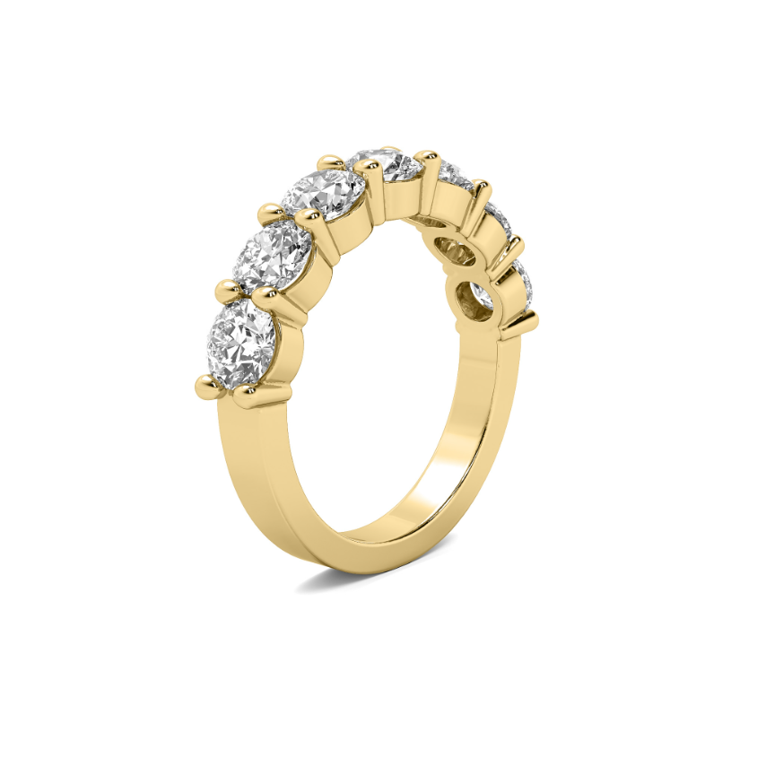 FLAT SHANK COMMON PRONG WEDDING BAND