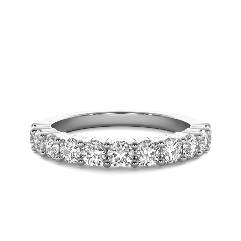 FLAT SHANK COMMON PRONG WEDDING BAND