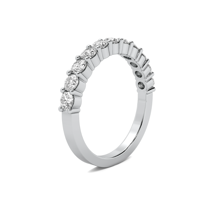 FLAT SHANK COMMON PRONG WEDDING BAND
