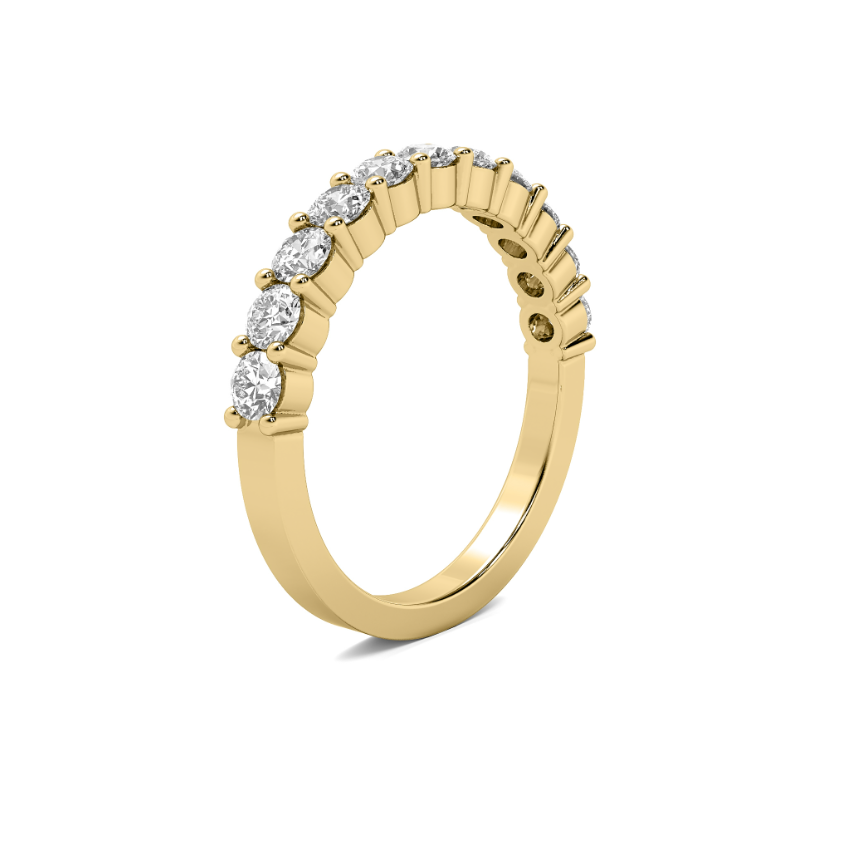 FLAT SHANK COMMON PRONG WEDDING BAND