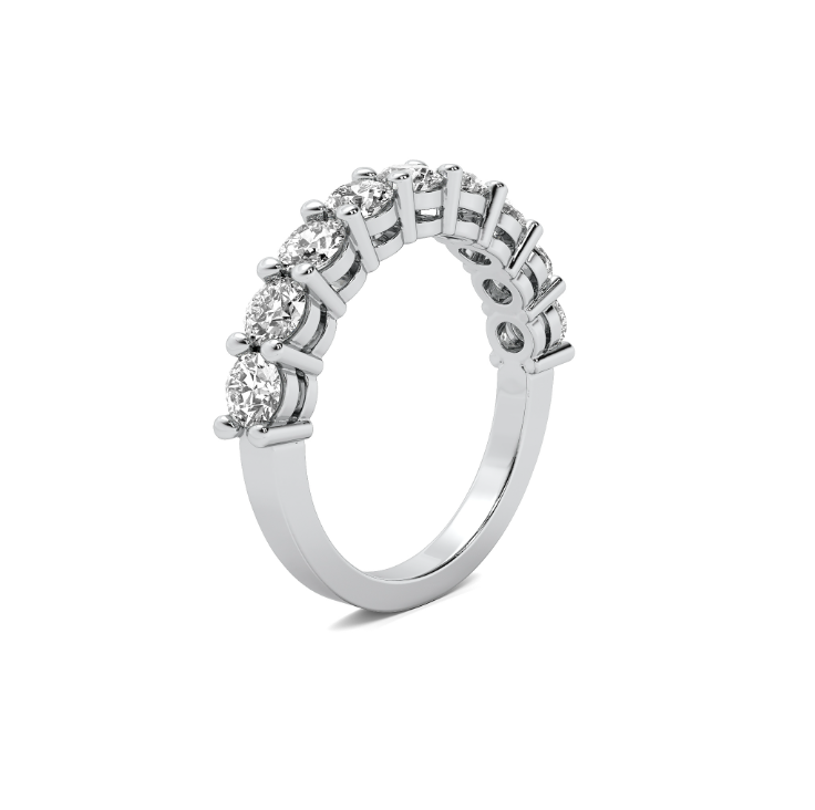 FLAT SHANK COMMON PRONG WITH AIRLINE WEDDING BAND
