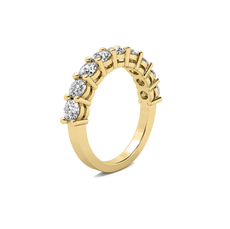 FLAT SHANK COMMON PRONG WITH AIRLINE WEDDING BAND