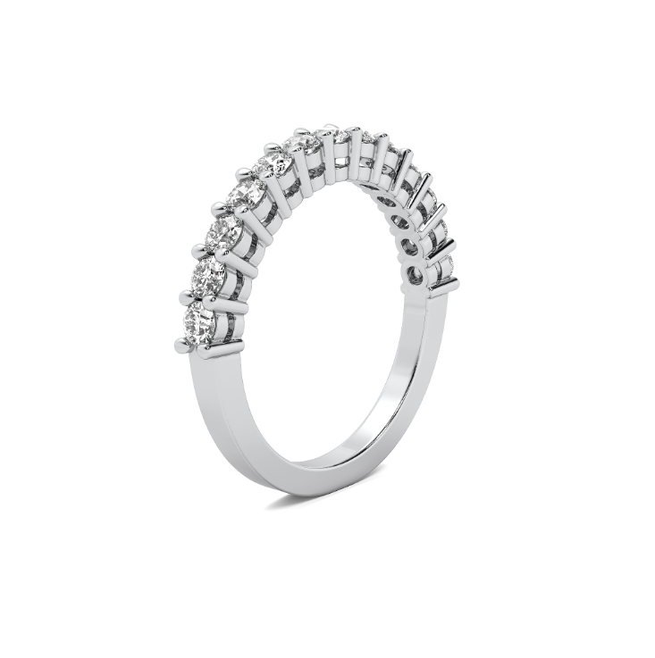 FLAT SHANK COMMON PRONG WITH AIRLINE WEDDING BAND