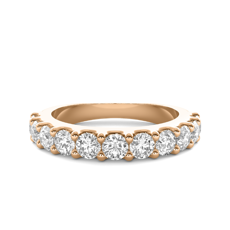 FLAT SHANK U-PRONG WEDDING BAND