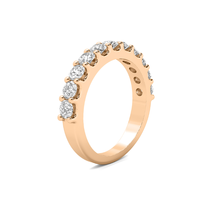 FLAT SHANK U-PRONG WEDDING BAND
