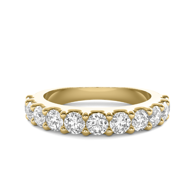 FLAT SHANK U-PRONG WEDDING BAND