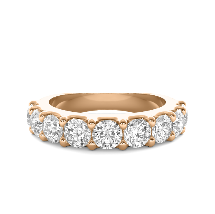FLAT SHANK U-PRONG WEDDING BAND