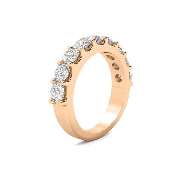 FLAT SHANK U-PRONG WEDDING BAND