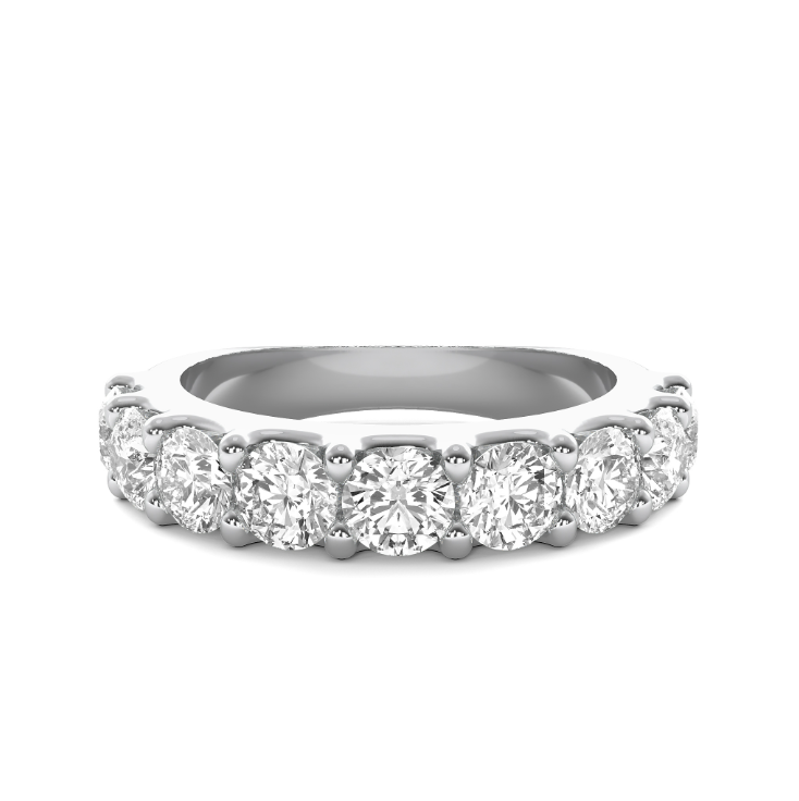 FLAT SHANK U-PRONG WEDDING BAND