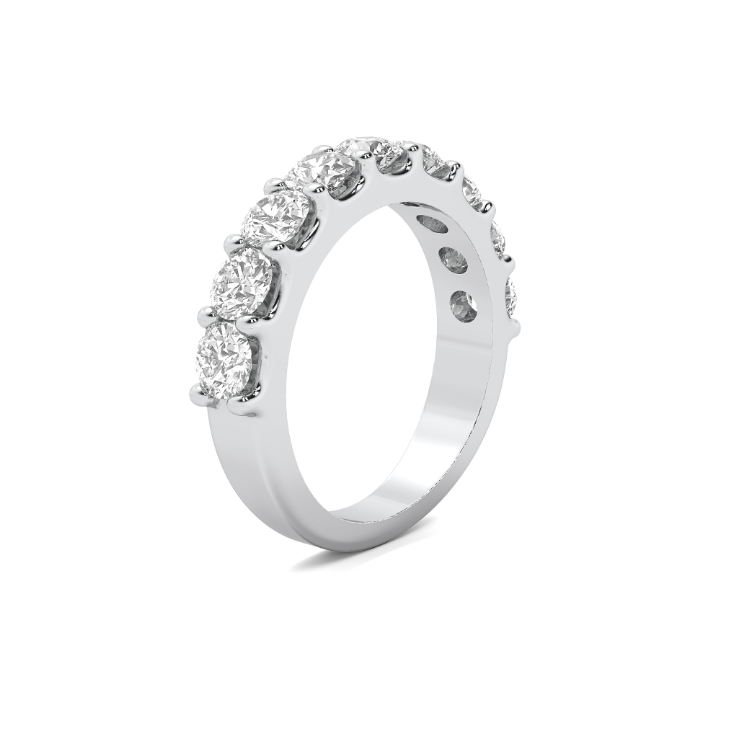FLAT SHANK U-PRONG WEDDING BAND