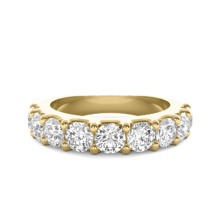 FLAT SHANK U-PRONG WEDDING BAND
