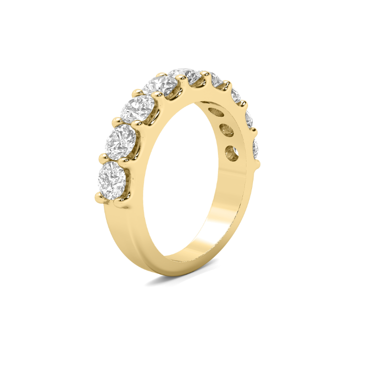 FLAT SHANK U-PRONG WEDDING BAND