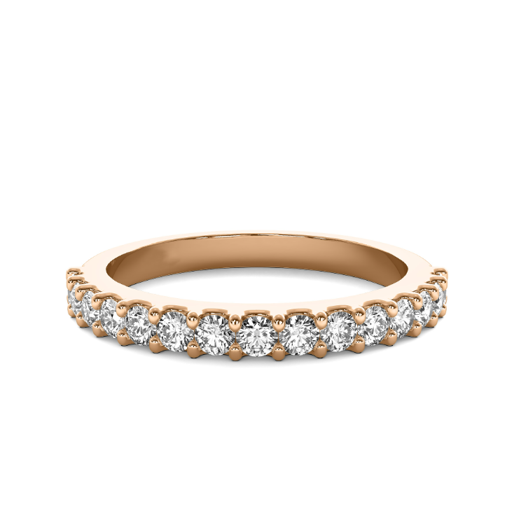 FLAT SHANK U-PRONG WEDDING BAND