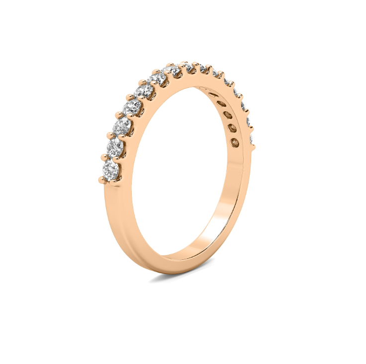 FLAT SHANK U-PRONG WEDDING BAND