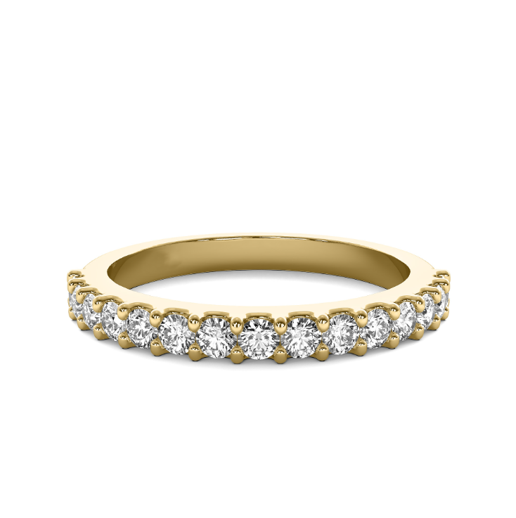 FLAT SHANK U-PRONG WEDDING BAND
