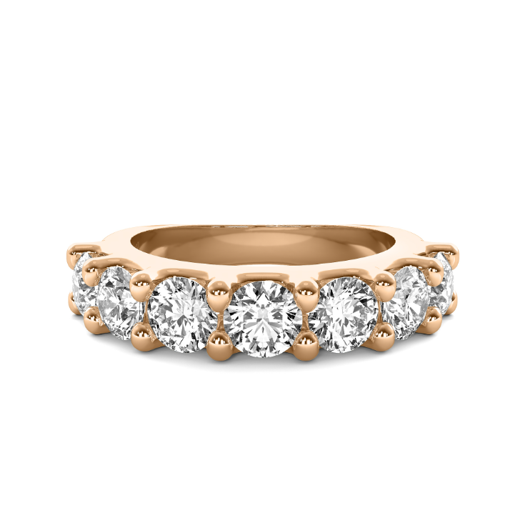 FLAT SHANK U-PRONG WEDDING BAND