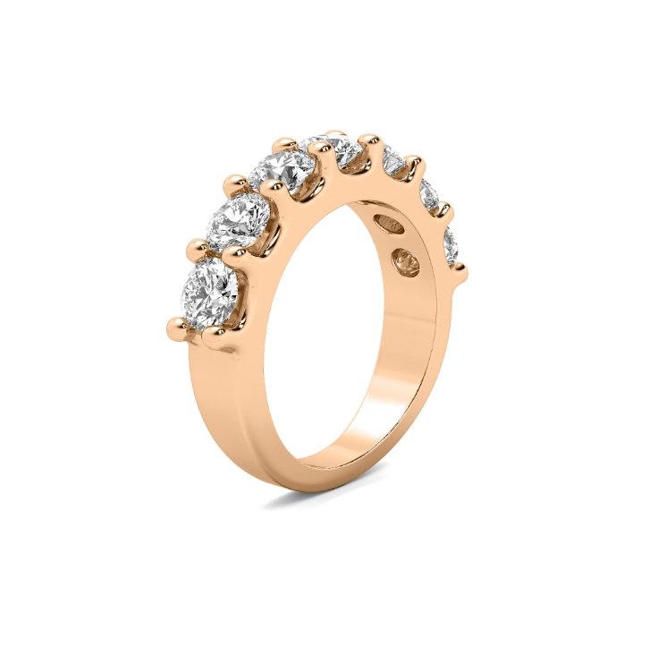 FLAT SHANK U-PRONG WEDDING BAND