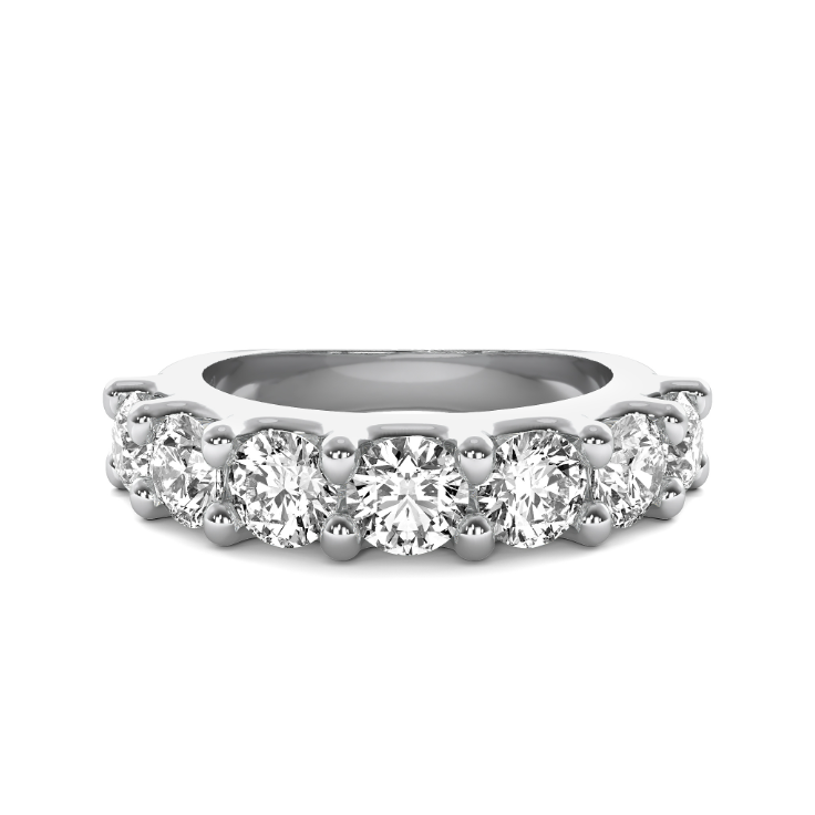 FLAT SHANK U-PRONG WEDDING BAND