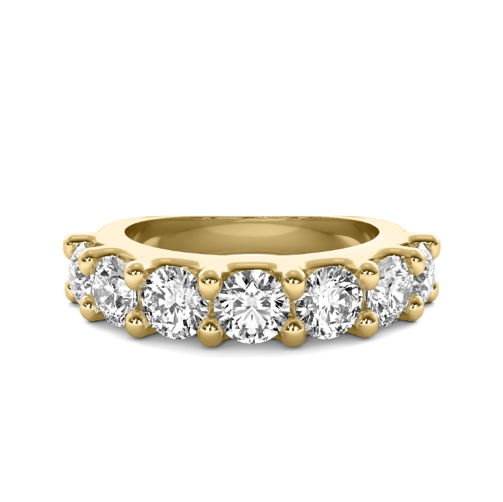 FLAT SHANK U-PRONG WEDDING BAND
