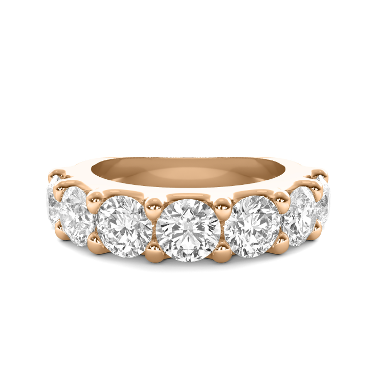 FLAT SHANK U-PRONG WEDDING BAND