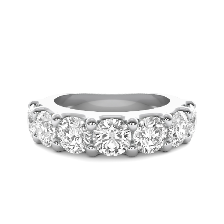 FLAT SHANK U-PRONG WEDDING BAND