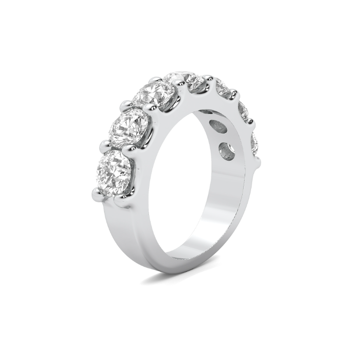 FLAT SHANK U-PRONG WEDDING BAND