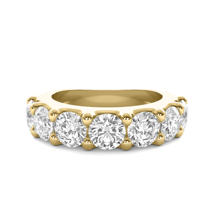 FLAT SHANK U-PRONG WEDDING BAND
