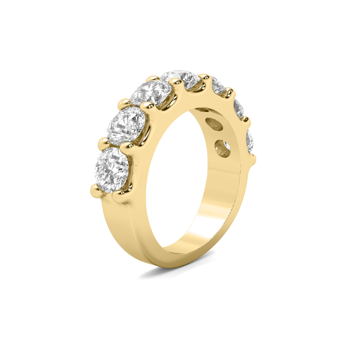 FLAT SHANK U-PRONG WEDDING BAND