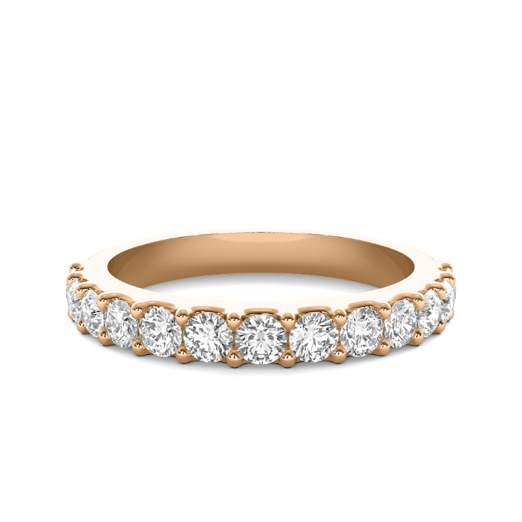 FLAT SHANK U-PRONG WEDDING BAND