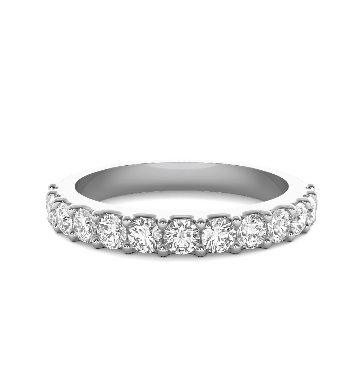 FLAT SHANK U-PRONG WEDDING BAND