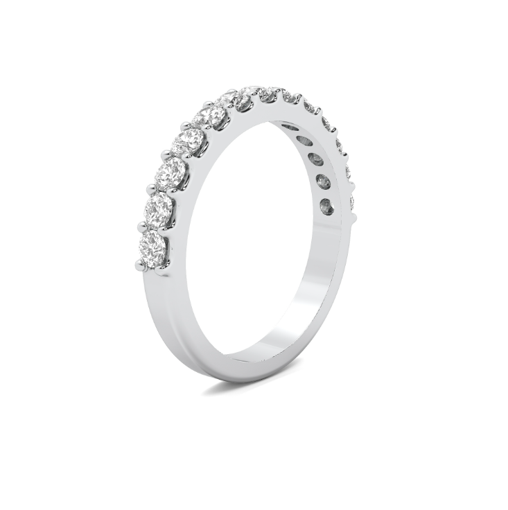 FLAT SHANK U-PRONG WEDDING BAND