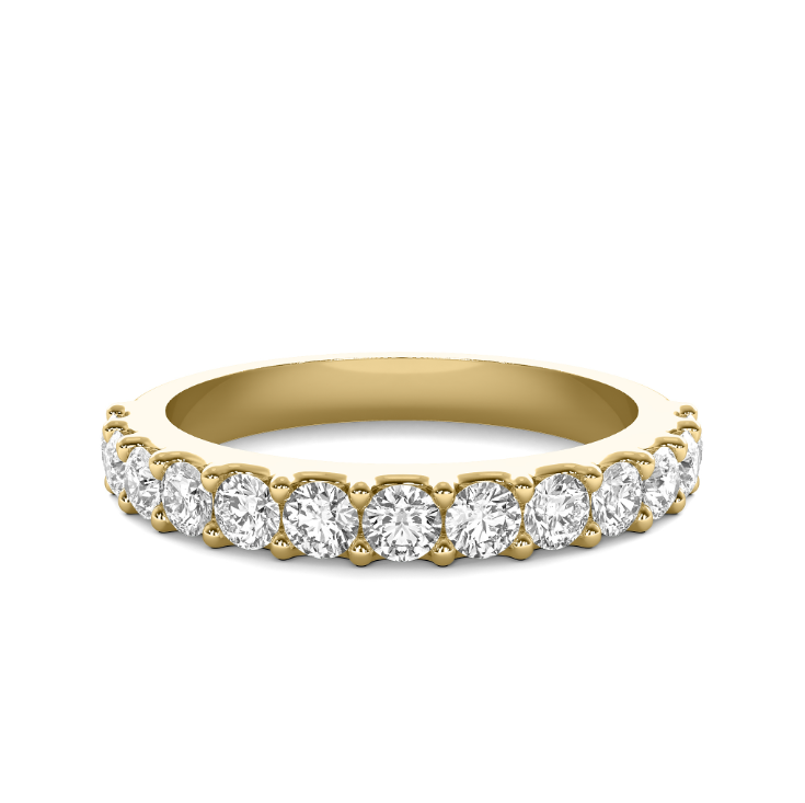 FLAT SHANK U-PRONG WEDDING BAND