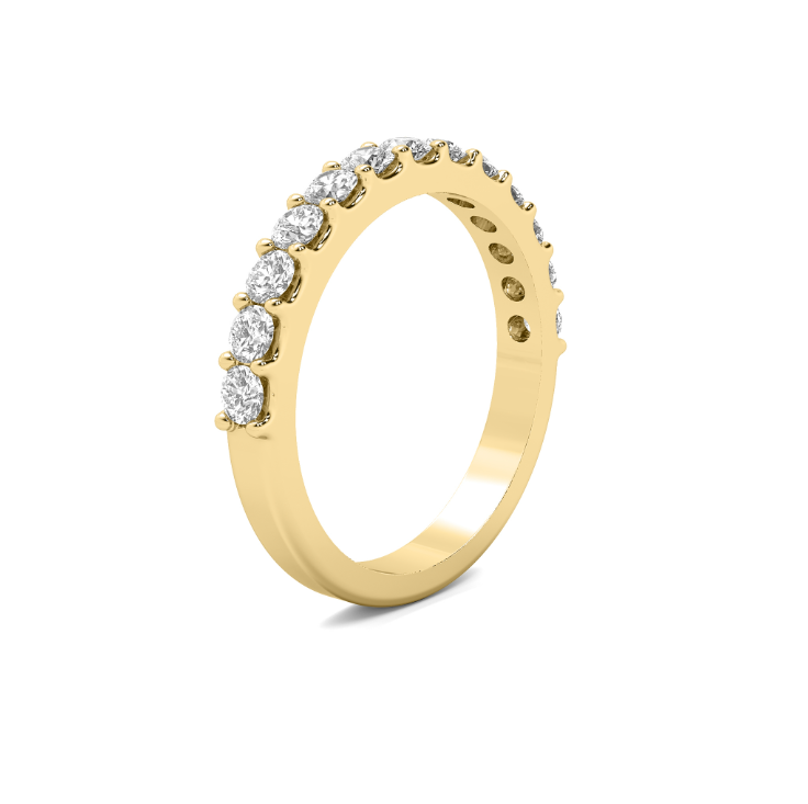 FLAT SHANK U-PRONG WEDDING BAND